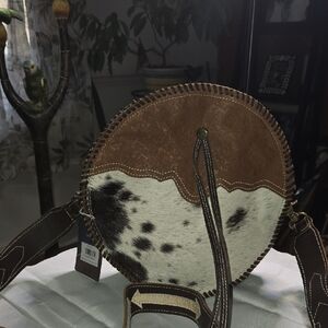 Hopofly Western Leather And Haircalf Crossbody